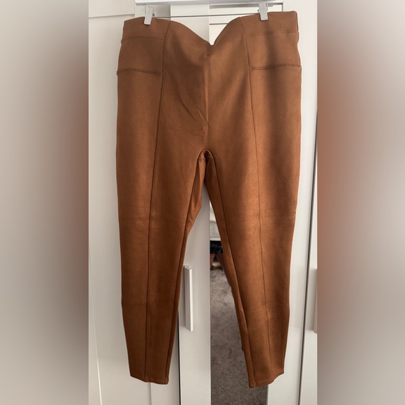 SPANX Brown Suede Leggings - Picture 2 of 5